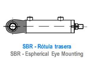 CILINDRO ISO 3220 - CHARNELA ROTULA TRASERA - SBR