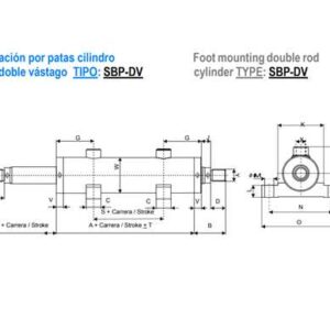 ISO 3320 DOBLE VASTAGO - FIJACION POR PATAS - SBP/DV