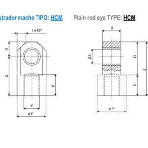 ISO 3320 ACCESORIOS : ARRASTRADOR MACHO - HCM