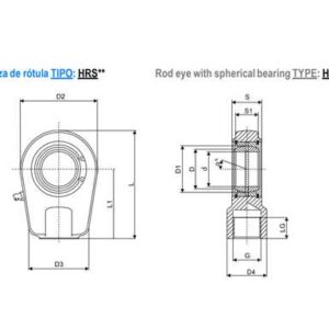 ISO 3320 ACCESORIOS : CABEZA DE ROTULA - HRS