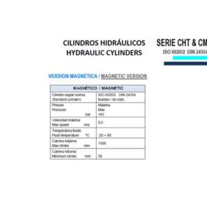 CILINDRO HIDRAULICO ISO 6020 2 VERSION MAGNETICA