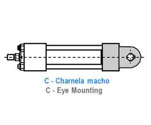 CILINDRO HIDRAULICO ISO 6020 2 CHARNELA MACHO C