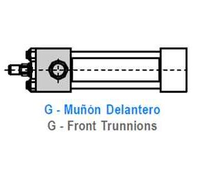 CILINDRO HIDRAULICO ISO 6020 2 MUÑON DELANTERO G