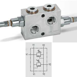 VALVULA DE MAXIMA DOBLE EN LINEA DESCARGA CRUZADA
