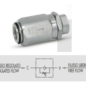 REGULADOR DE CAUDAL TIPO PIÑA UNIDIRECCIONAL