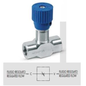 REGULADOR DE CAUDAL CON POMO BIDIRECCIONAL